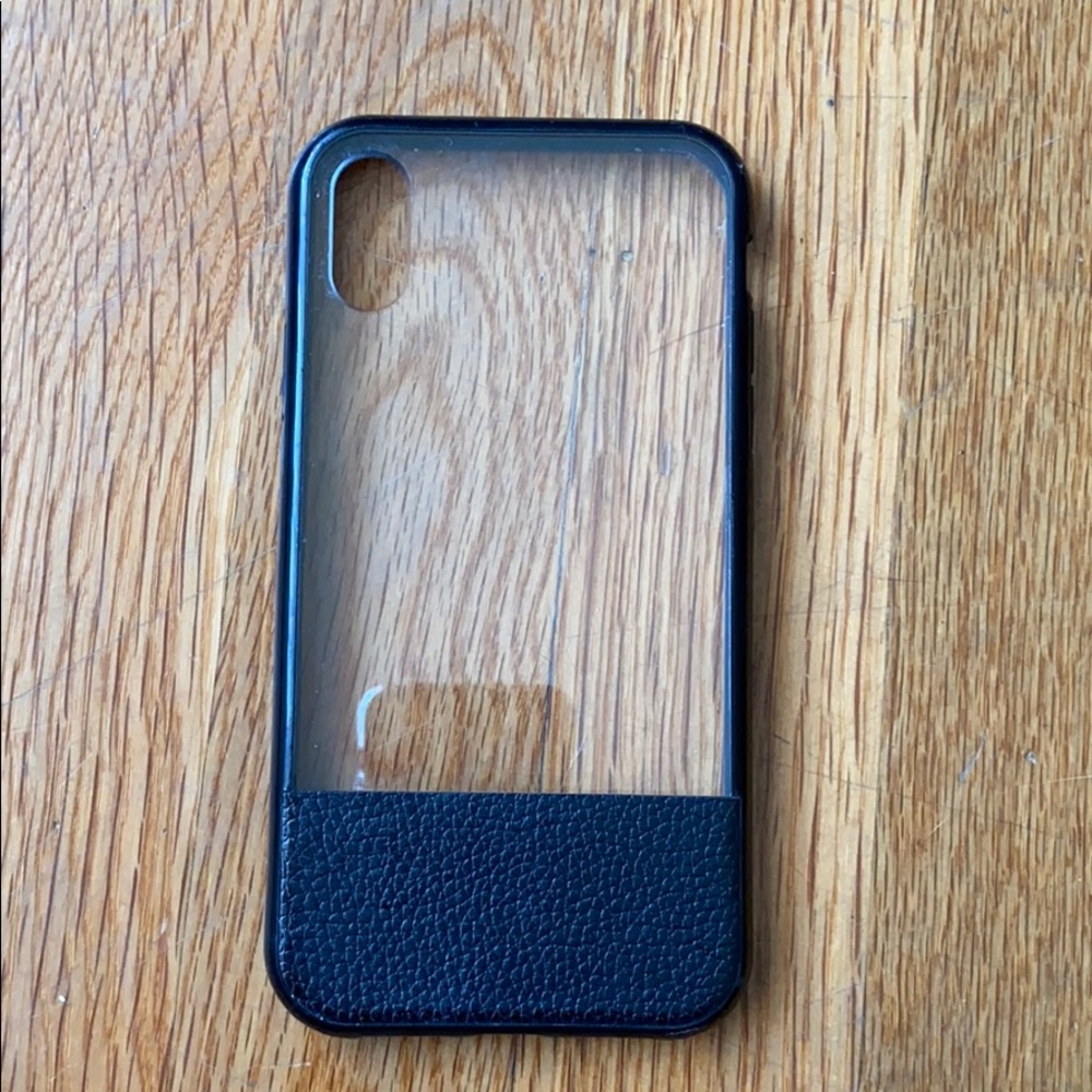 Clear and black iPhone XR case